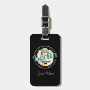 Berlin Germany Brandenburg Gate Vintage Souvenir Luggage Tag