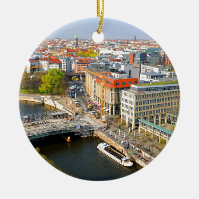 Berlin, Germany Ceramic Tree Decoration (Front)