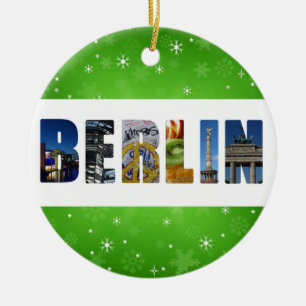 Berlin Germany City Travel Photos Christmas Ceramic Ornament