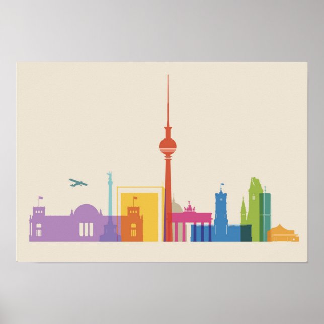 Berlin, Germany Cityscape Poster (Front)