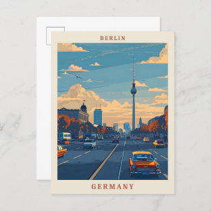Berlin Germany Elegant Vintage Travel Postcard