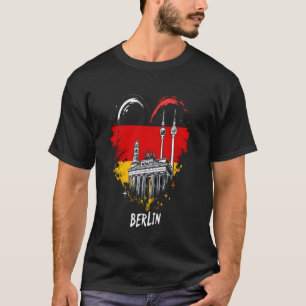 Berlin Germany Heart Flag T-Shirt