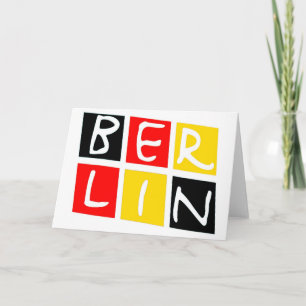Berlin, Germany Logo in Squares Card