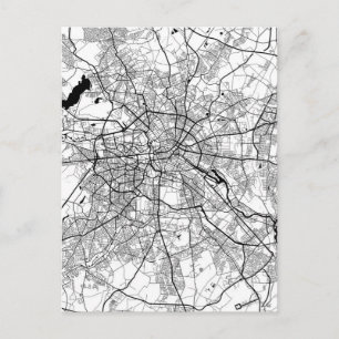 Berlin Germany Map Postcard