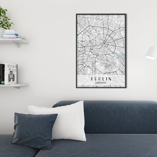 Berlin Germany Map Poster (berlin germany map)