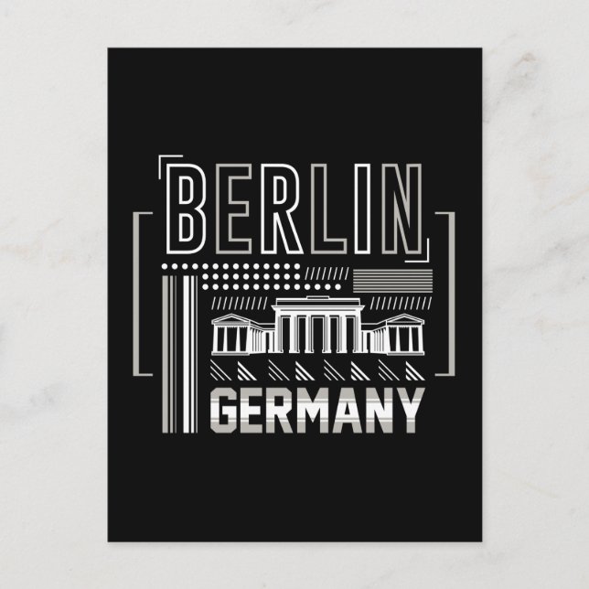 Berlin Germany Modern Architecture Graphic Postcard (Front)
