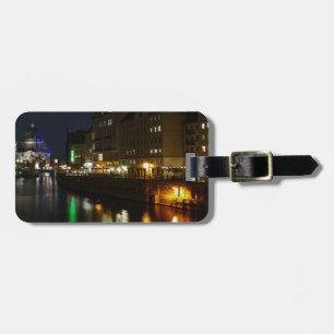 Berlin Germany Night Spree Deutschland Nacht Luggage Tag
