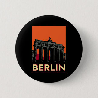 berlin germany oktoberfest art deco retro travel 6 cm round badge