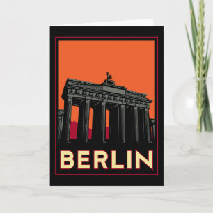 berlin germany oktoberfest art deco retro travel card