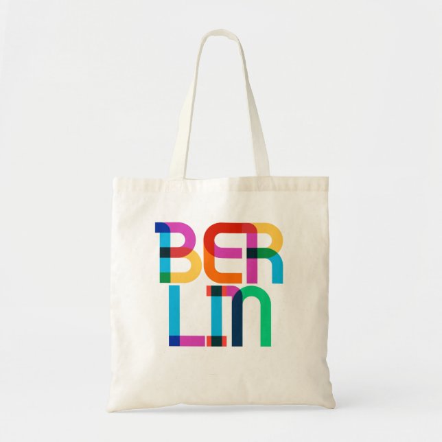Berlin Germany Pop Art Letters Tote Bag (Front)