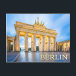 Berlin, Germany Postcard<br><div class="desc">This beautiful Berlin postcard depicts the Brandenburg Gate.  The Brandenburg Gate played a critical role in world history from the time of Napoleon's occupation of Berlin,  through World War I and II,  and during the separation and reunification of Germany.</div>