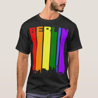 Berlin Germany Rainbow Skyline LGBT Gay Pride  T-Shirt