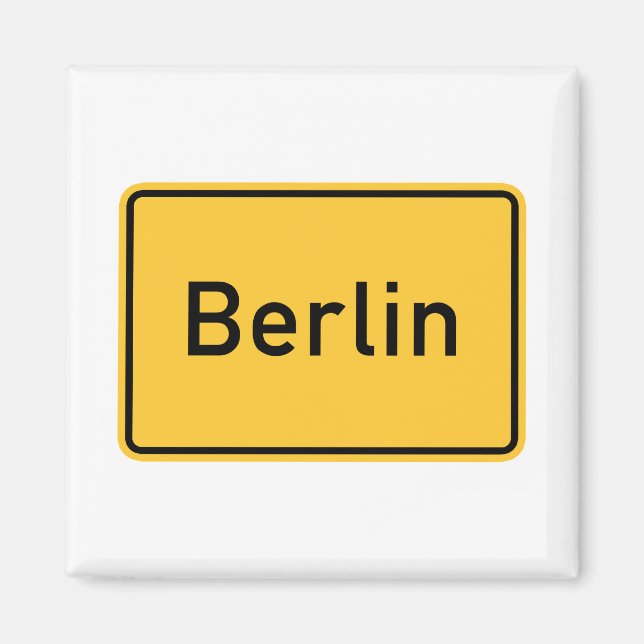 Berlin, Germany Road Sign Magnet (Front)