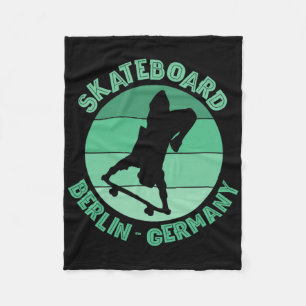 Berlin Germany Skateboarder Urn Skateboarding 1 Fleece Blanket
