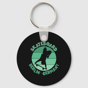Berlin Germany Skateboarder Urn Skateboarding 1 Key Ring