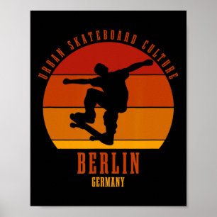Berlin Germany Skateboarder Urn Skateboarding 3  Poster