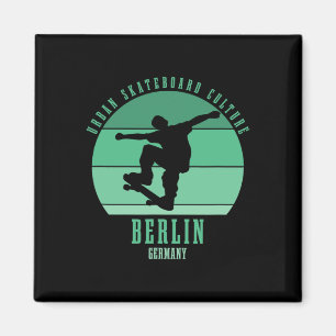 Berlin Germany Skateboarder Urn Skateboarding 4  Magnet