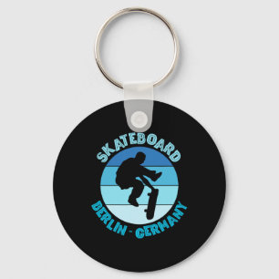 Berlin Germany Skateboarder Urn Skateboarding Key Ring