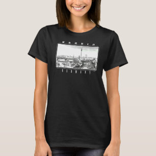 Berlin Germany Skyline Black White Vintage German T-Shirt