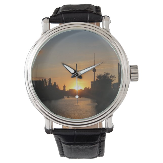 Berlin Germany Skyline Night Fernsehturm Watch (Front)