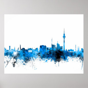 Berlin Germany Skyline Poster