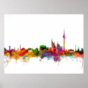 Berlin Germany Skyline Poster