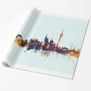 Berlin Germany Skyline Wrapping Paper