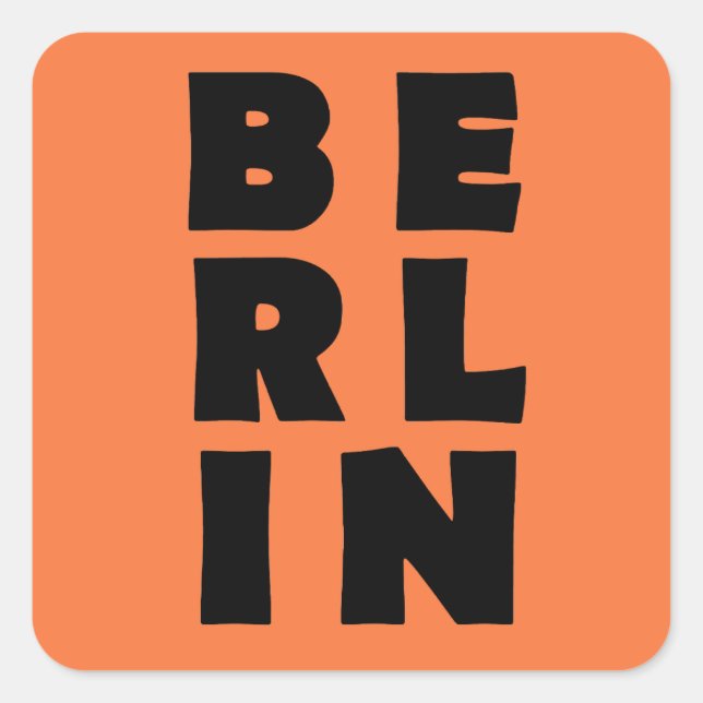 Berlin Germany Square Sticker (Front)