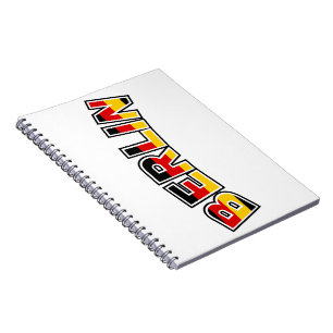 Berlin, Germany, text with Germany flag colors Notebook
