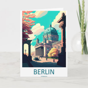 Berlin Germany Travel Poster 2 Card