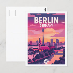 Berlin Germany Vintage Famous Travel Place Postcard