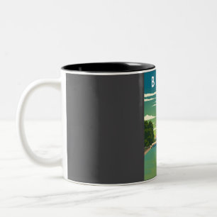 Berlin Germany Vintage Minimal Retro Travel Poster Two-Tone Coffee Mug
