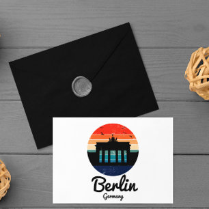 Berlin Germany Vintage Sunset  Postcard