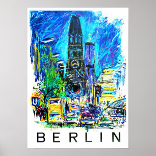 Berlin Germany vintage travel Poster
