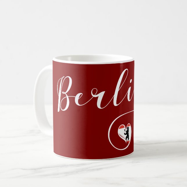 Berlin Heart Mug, Germany Coffee Mug (Front Left)