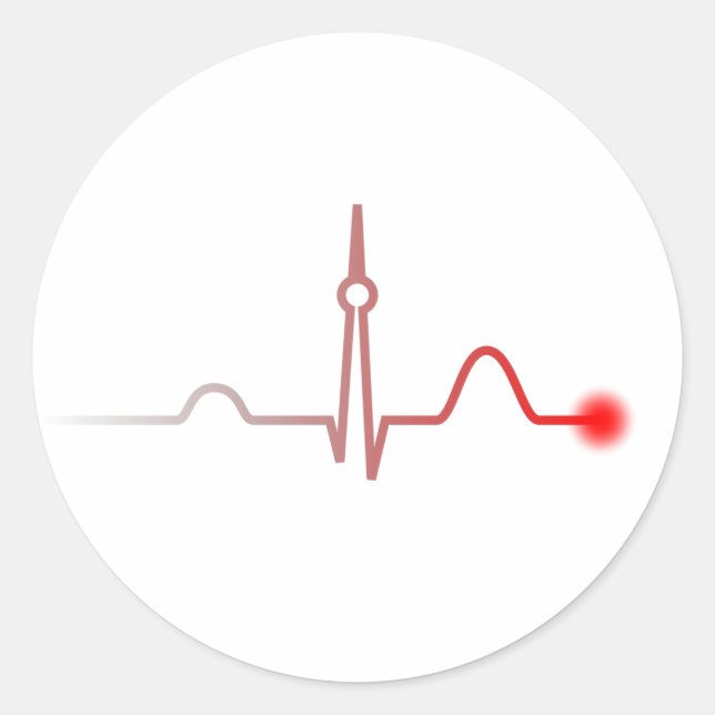 Berlin Heartbeat Classic Round Sticker (Front)