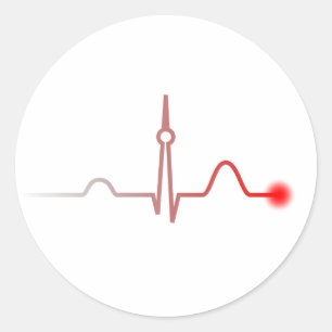 Berlin Heartbeat Classic Round Sticker