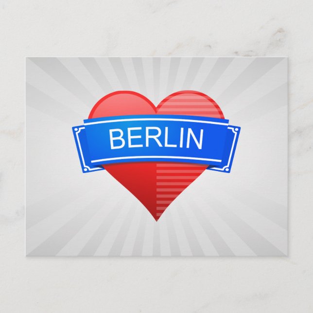 Berlin Herz Schild Postcard (Front)