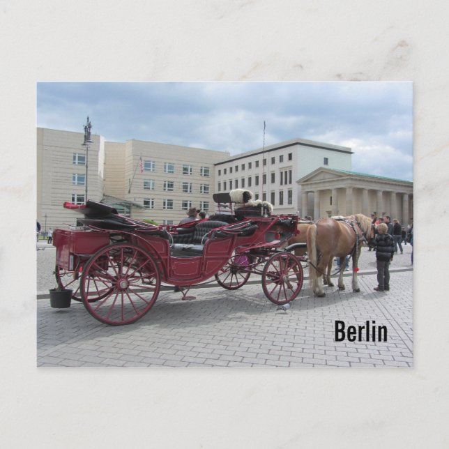 Berlin Horse and Buggy Postcard (Front)