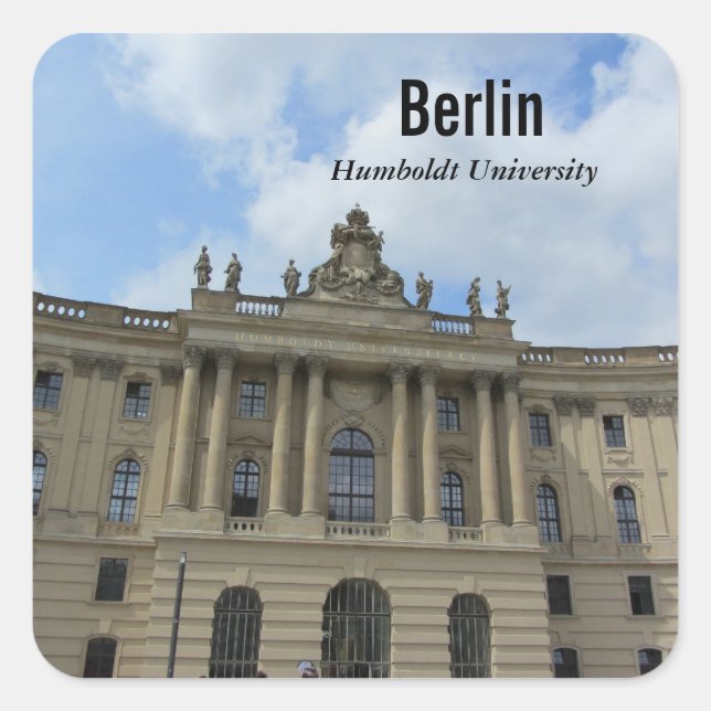 Berlin Humboldt University Square Sticker (Front)