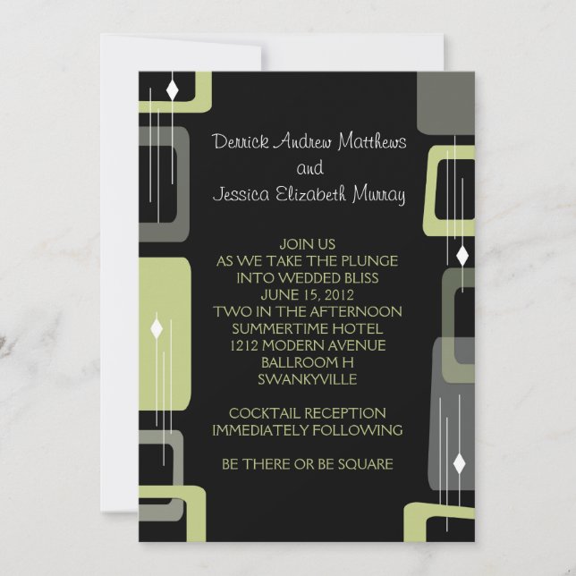 Berlin Invite: Lime Invitation (Front)