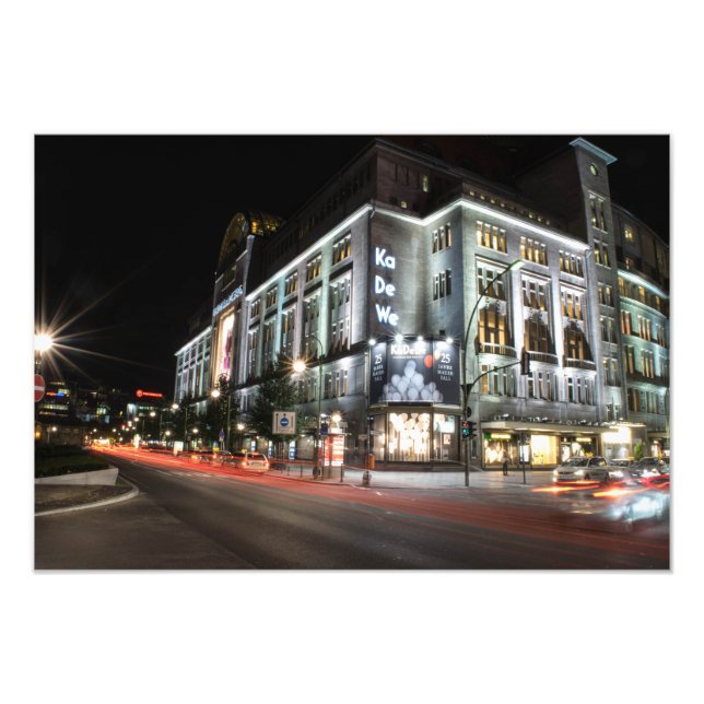 Berlin Kadewe Kaufhaus des Westens Photo Print (Front)