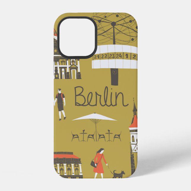 Berlin landmarks and monuments iPhone case (Back)