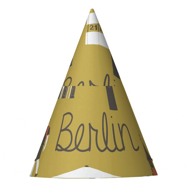 Berlin Landmarks, Monumental Illustration. Party Hat (Front)