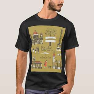 Berlin Landmarks, Monumental Illustration. T-Shirt