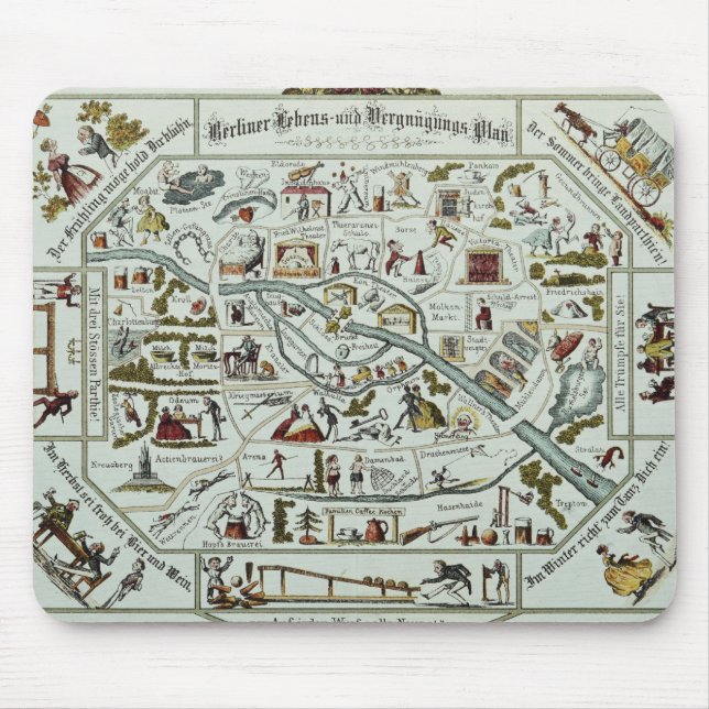 Berlin living and amusement plan mouse pad (Front)