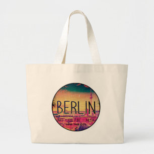 Berlin, Love This City series, circle Large Tote Bag