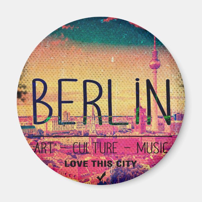 Berlin, Love This City series, circle Magnet (Front)