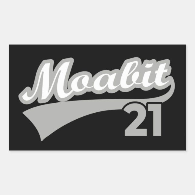 Berlin Moabit 21 Classic Retro City Rectangular Sticker (Front)