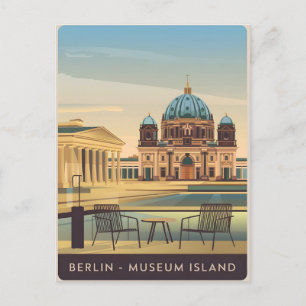 Berlin Museum Island vintage Postcard